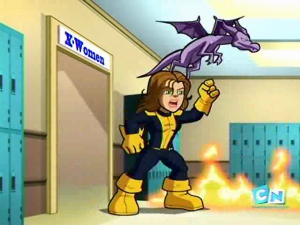 Super Hero Squad Mayhem at Mutant High Kitty and Lockheed